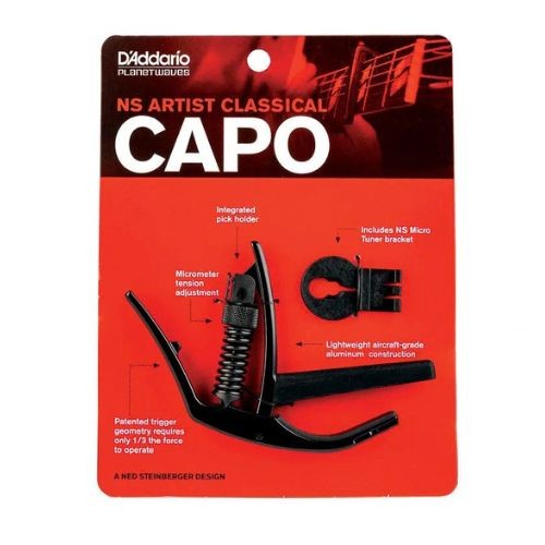 Capotraste D’addario Artist Classical Pw-cp-13 Preto Para Violão Clássico 