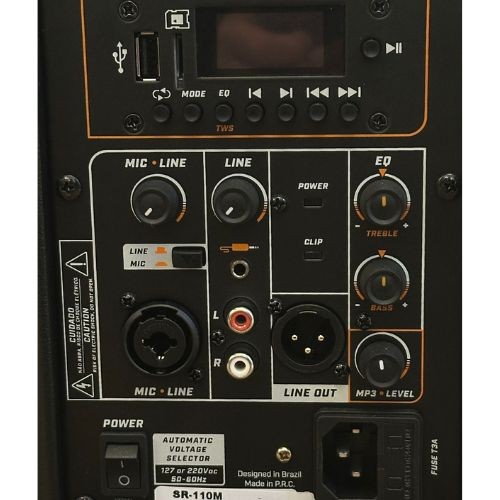Caixa de Som Ativa Staner Sr110m 10” Bluetooth Tws Usb sd Bivolt 