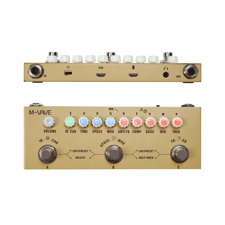 Pedaleira Interface M-vave Cube Baby ac Violão Vd633 