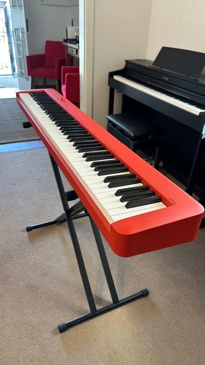 Piano Casio Digital Stage Cdps 160 Vermelho 