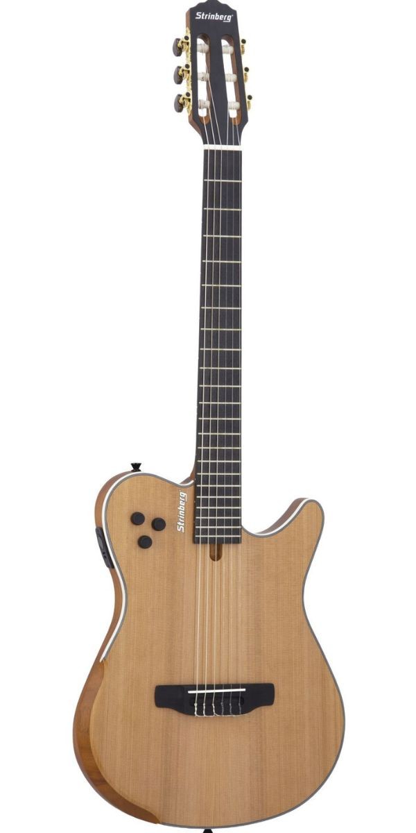 Violão Strinberg Soul Ssc60 ns Nylon Elétrico Semi-sólido Cutaway Natural Com Bag 