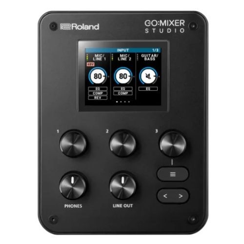 Roland go Studio Interface e Mixer de áudio Usb-c 24-bit/192khz 12 Canais 