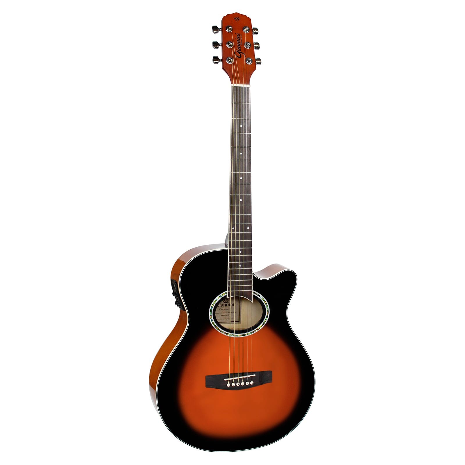 Violão Aço Eletroacústico Giannini Performance Gsf-1d Ceq 3 Tone Sunburst (3ts) 