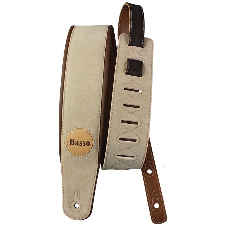 Correia Basso Classic Suede Bege Cla01 Para Violão, Guitarra e Baixo 