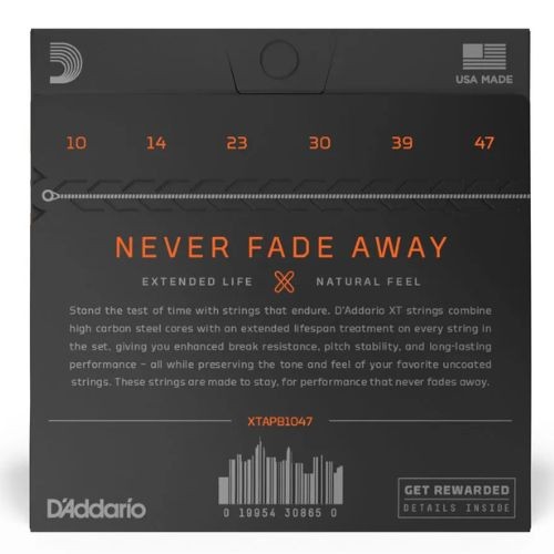Encordoamento Violão Aço D’addario Xtapb1047 010-047 xt Phosphor Bronze 