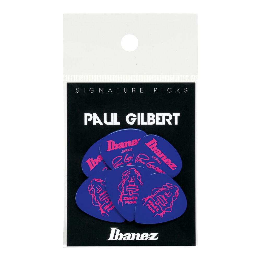 Palheta Celulóide Ibanez Jewel Blue Azul Paul Gilbert Signature 1.0mm (6 Unidades) B1000pg-jb 