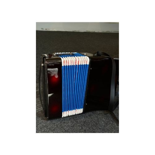 Acordeon Infantil Concert Ca8 bk Preto 8 Baixos 17 Teclas Sanfona Infantil 