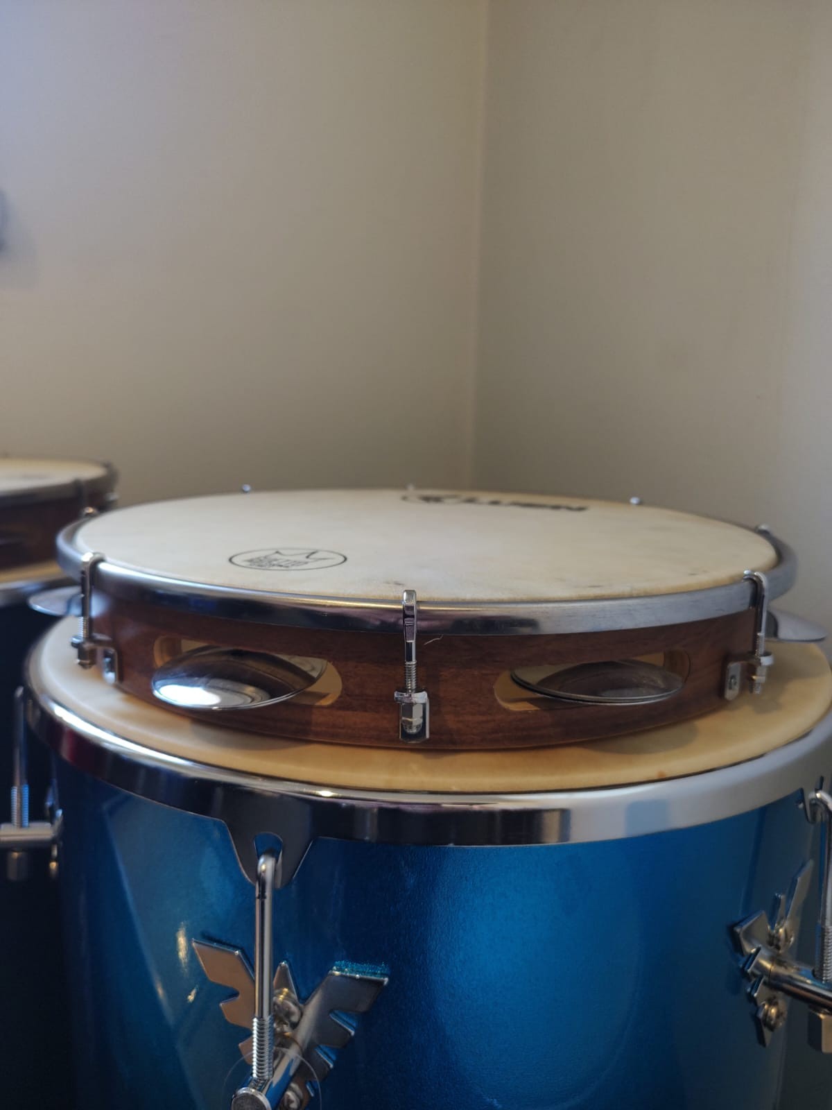 Pandeiro 12" Luen Guetto 8 Afinações Pele Animal 