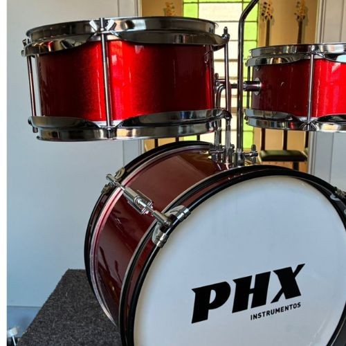 Bateria Infantil 3 Peças 14" Phx Bip-14 Vinho 
