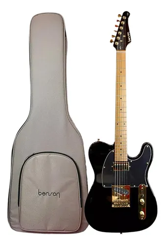 Guitarra Benson Telecaster Hardy 905 Blackgold Com Bag 