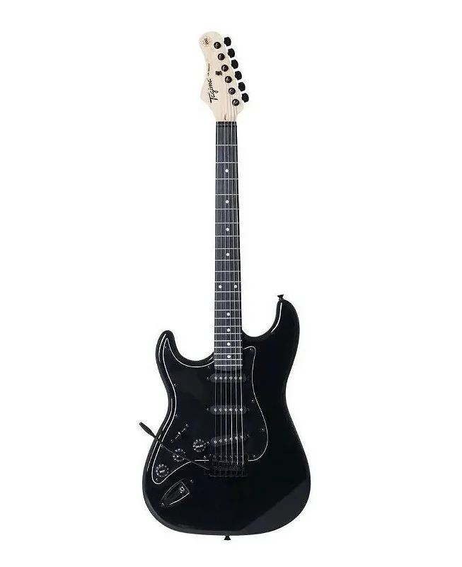 Guitarra Stratocaster Tagima Woodstock Tg-500 Canhota Preta 