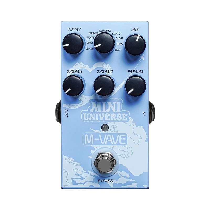 Pedal de Reverb M-vave Mini Universe Vave 974 