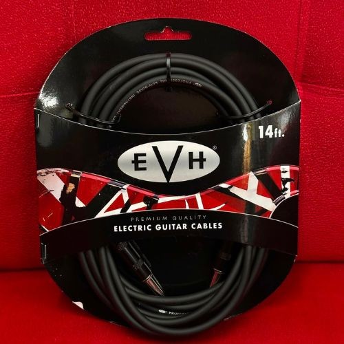 Cabo Evh Premium Guitar Cable P10/p10 Preto Com Conectores Switchcraft Para Guitarra e Baixo 