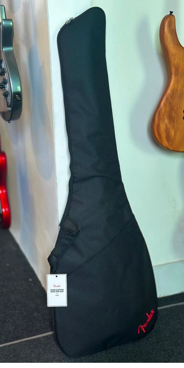 Bag Para Contrabaixo Fender Fb405 Preta Com Acolchoamento 5 Mm, Alças de Mochila e Bolso Frontal 