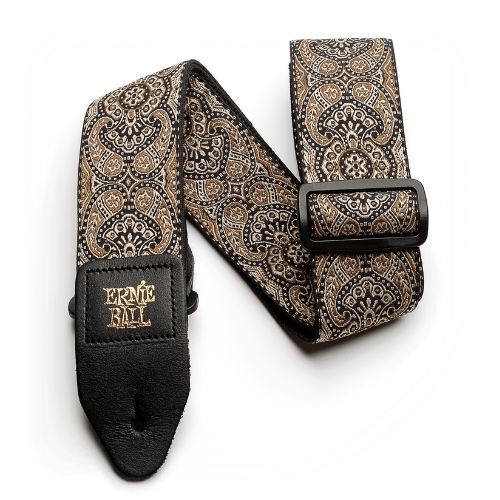 Correia Ernie Ball Gold & Black Paisley Jacquard P04163 Para Guitarra e Baixo 