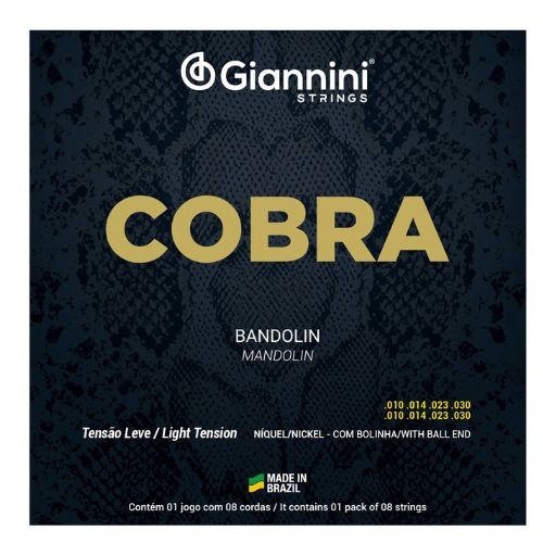 Encordoamento Para Bandolim Giannini Cobra Gesbn Níquel Leve 