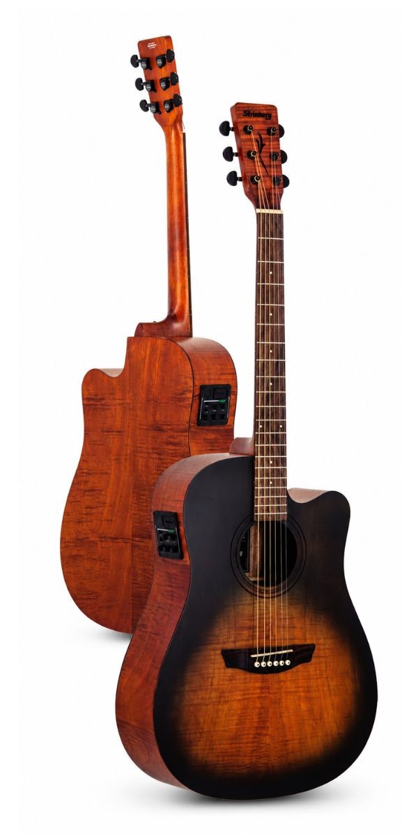 Violão Strinberg Forest Fs4d Fob Folk Eletroacústico Aço Flamed Okoume Burst 