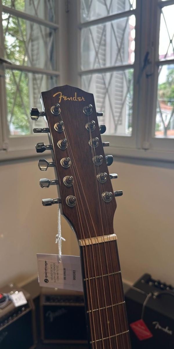 Violão Fender Cd-60sce 12 Cordas Eletroacústico Natural Com Fishman 