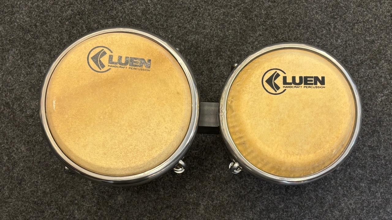 Bongo 6"e 7" Luen Madeira Natural Cromado Animal 45000 