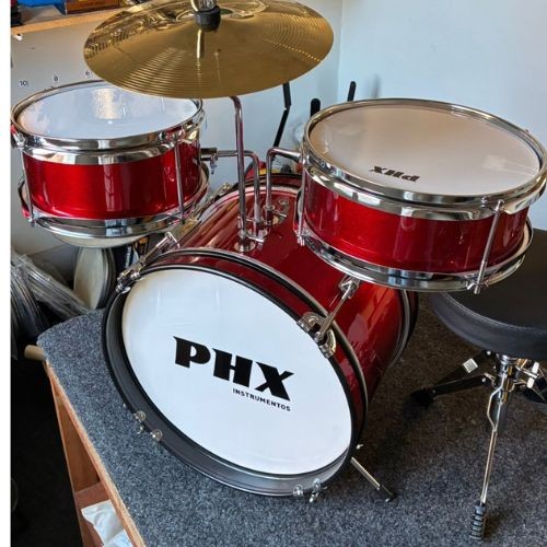 Bateria Infantil 3 Peças 14" Phx Bip-14 Vinho 