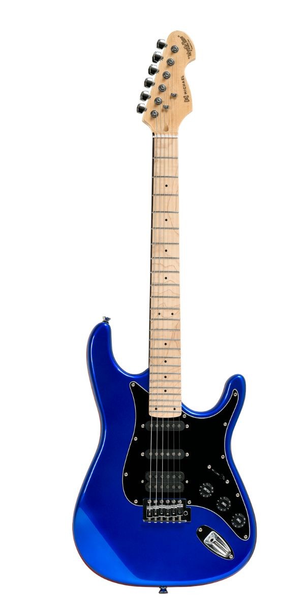 Guitarra Michael Gms140 Mystictone Mtb Metallic Blue Ssh 24 Casas Com Ponte Tremolo 