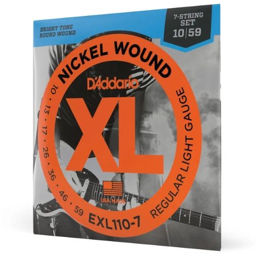 Encordoamento Para Guitarra 7-cordas 10-59 D'addario xl Nickel Exl110-7 