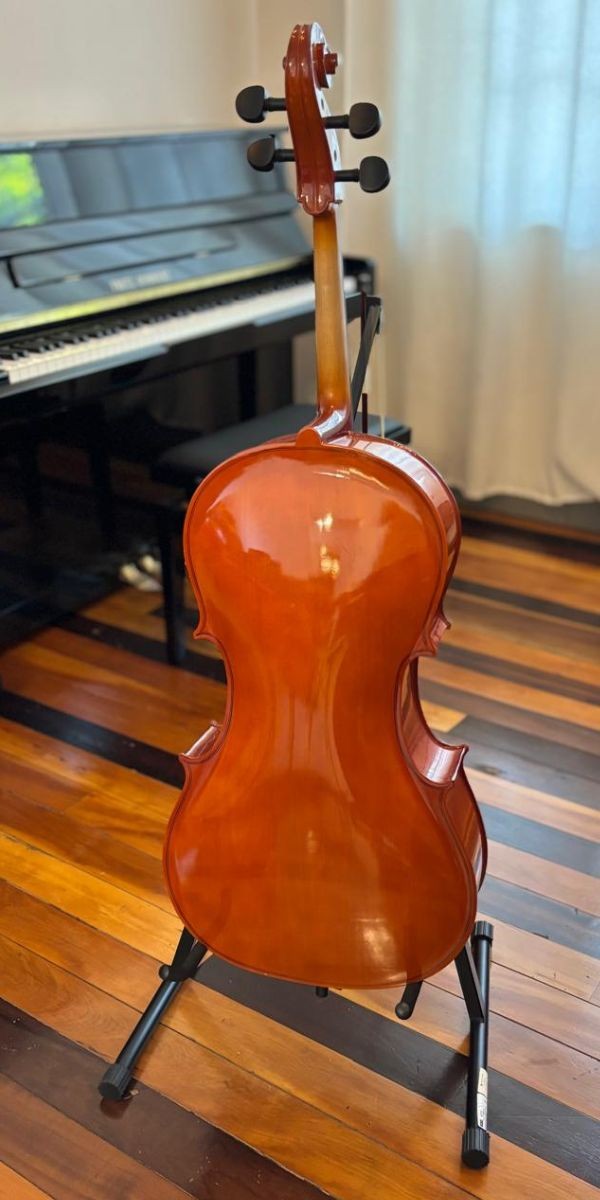 Violoncelo Vivace Mozart Cmo34 3/4 Completo — Ideal Para Estudantes, Jovens Músicos e Aulas 