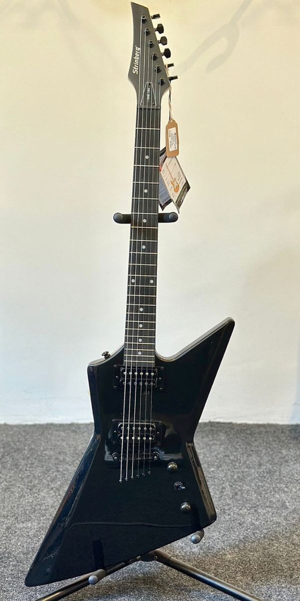 Guitarra Strinberg Exs480 ob Explorer Onyx Black hh Alnico v Com Bag 