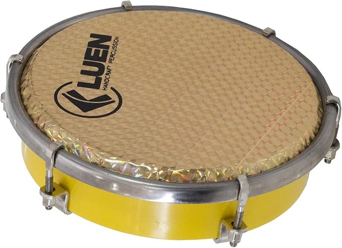 Tamborim 6" Abs Luen Pele Holografica Amarelo 