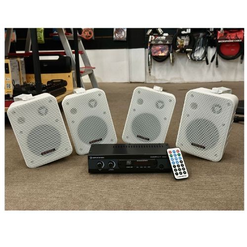 Kit Som Ambiente Hayonik Ambience 4000 od v2 Branco Com Bluetooth e Entrada óptica 