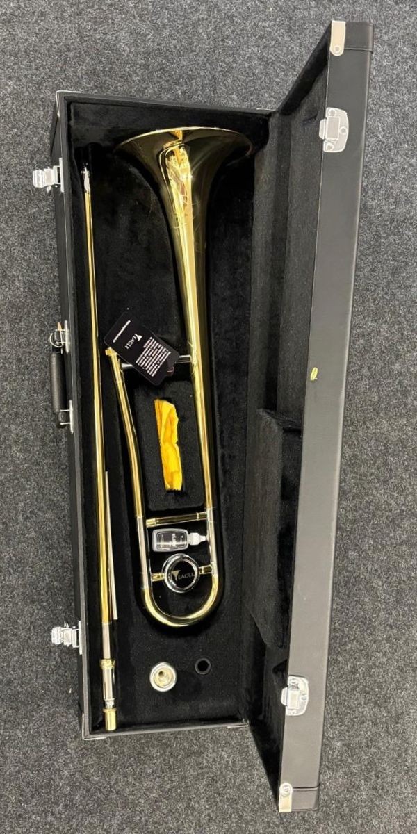 Trombone de Vara Eagle Tv600 em Sib Laqueado Com Estojo Luxo 