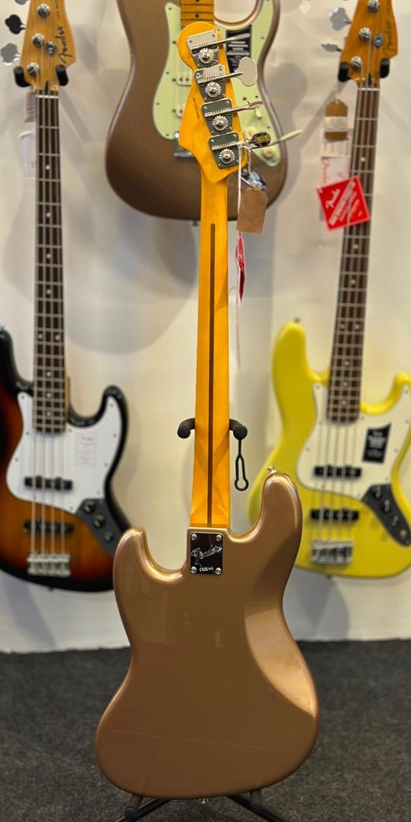 Fender American Professional Classic Jazz Bass Rosewood Faded Firemist Gold Acompanha Gig Bag Exclusiva 
