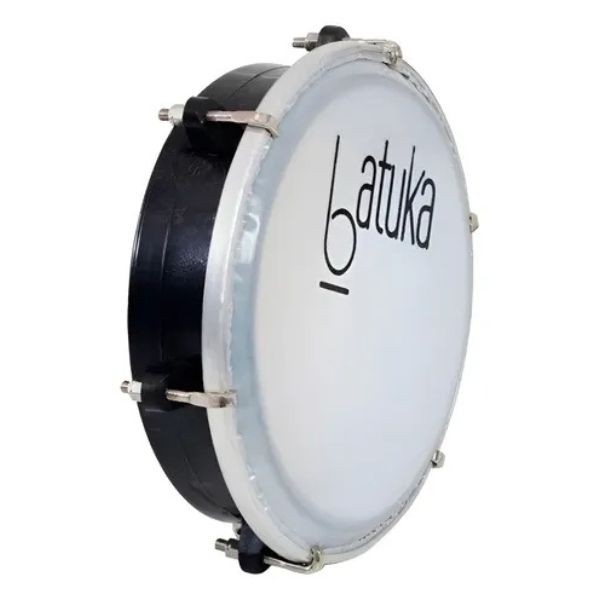 Tamborim Luen 06" Abs Pele Leitosa Batuka Preto 