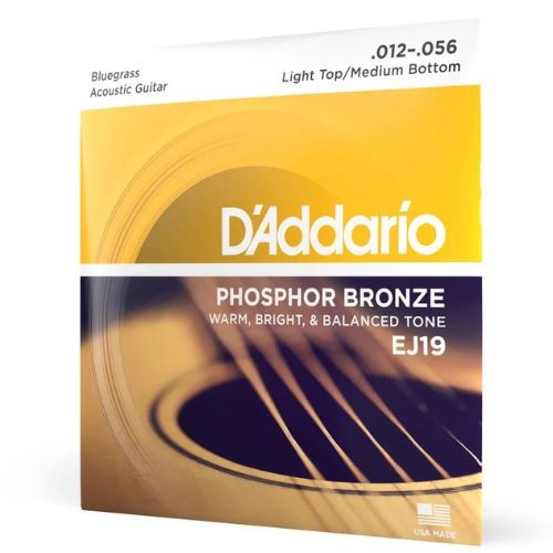 Encordoamento Para Violão Aço 12-56 Blue Grass D'addario Phosphor Bronze Ej19 