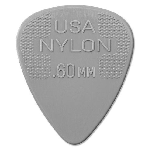 Palheta Dunlop Nylon Standard 0,60mm Cinza Claro 
