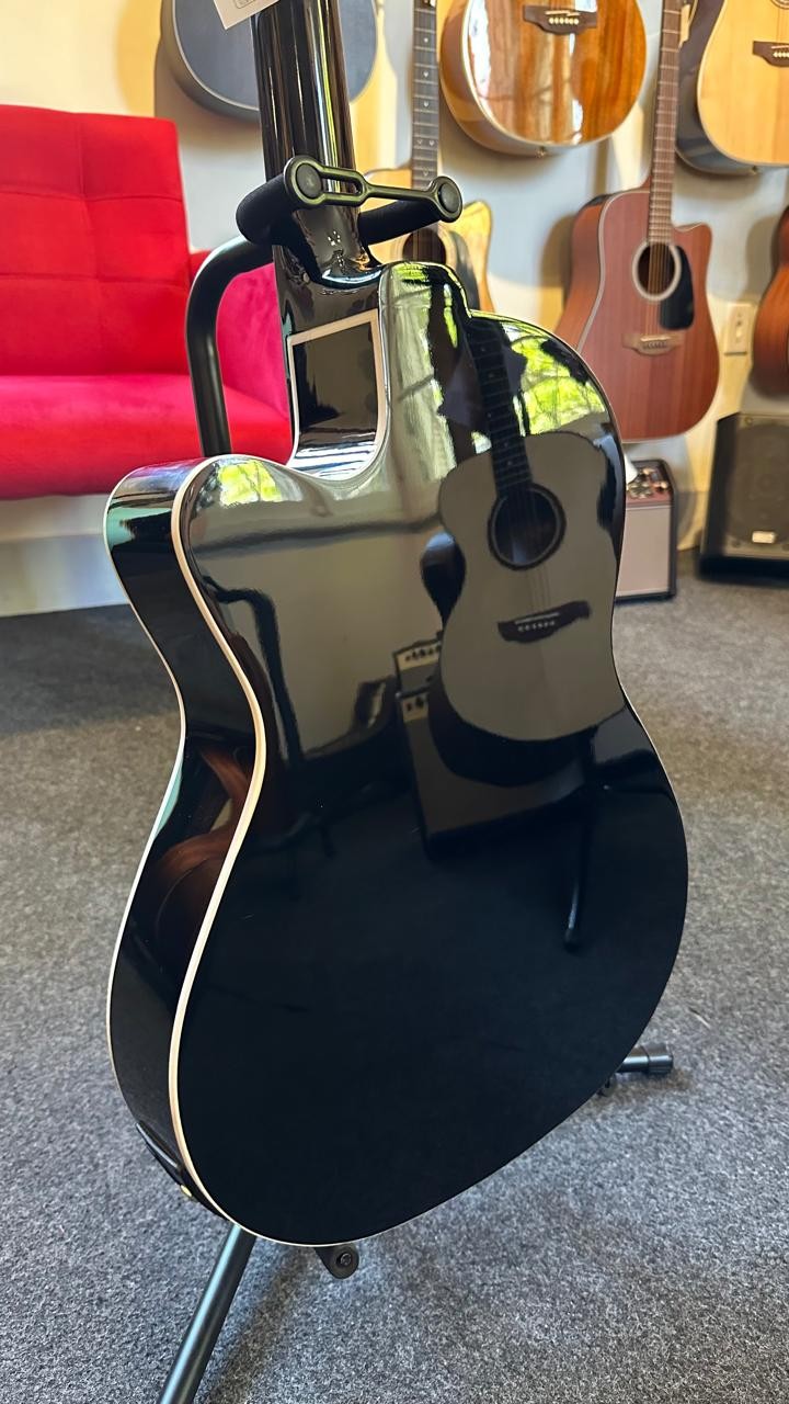 Violão Giannini Sf-14 Ceq Aço Preto Flat Eletroacústico