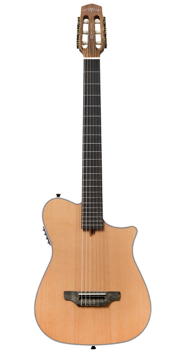 Violão Michael Gmh330 Mhy Neoedge Flat Nylon Eletroacústico Mahogany Com Bag 