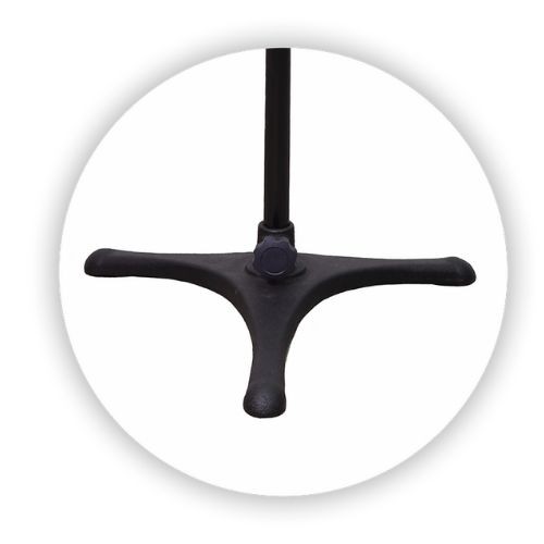 Pedestal Duplo Para 2 Microfones Visão Pe-03ft bk Girafa Telescópico Preto Com Base de Ferro 