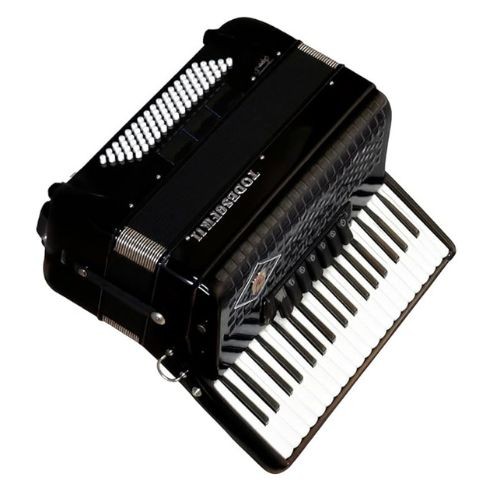 Acordeon Todeschini 37 Teclas e 80 Baixos Preto Com Bag Yw870 Gaita 
