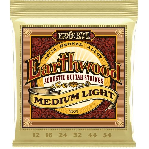Encordoamento Ernie Ball Earthwood Medium Light 80/20 Violão  012-054 