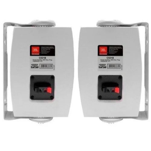 Par Caixa de Som Ambiente Jbl C521p 5,25" 80w Rms Branca 