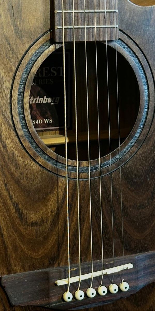 Violão Strinberg Forest Fs4d ws Folk Aço Eletroacústico Cutaway Walnut Satin Com Afinador 
