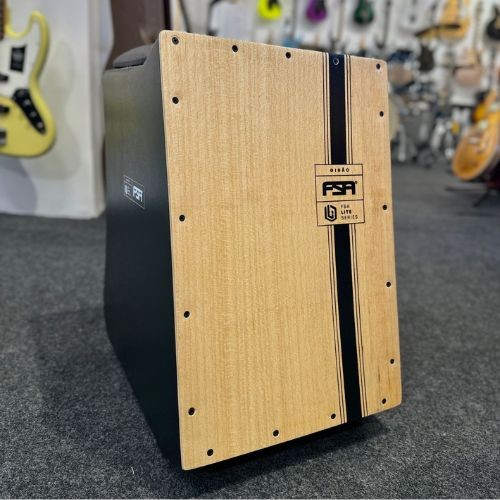 Cajon Fsa Lite Gibão Ltg-01 Preto Eletroacústico Com Captação P10 