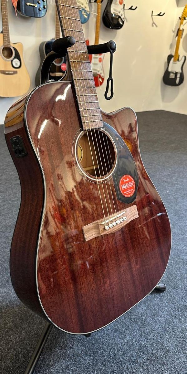 Violão Fender Cd-60sce All-mahogany Dreadnought Eletroacústico Com Fishman 