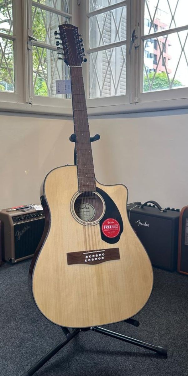Violão Fender Cd-60sce 12 Cordas Eletroacústico Natural Com Fishman 
