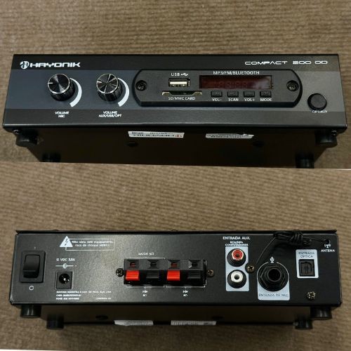 Kit Som Ambiente Hayonik Ambience 2000 od v2 Preto 200w Bluetooth Usb fm óptico 