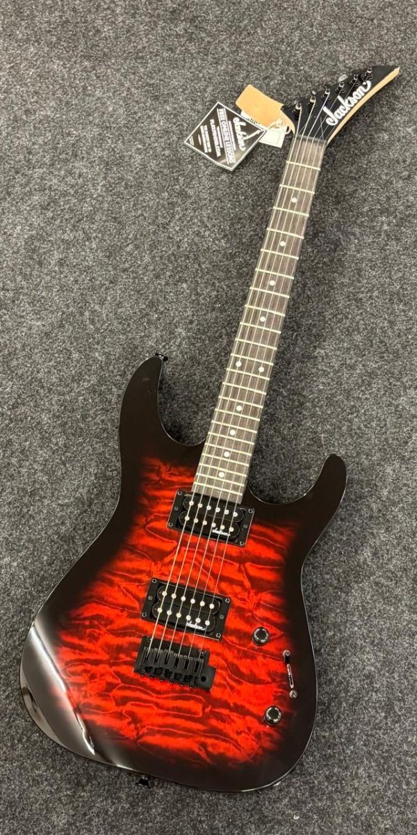 Guitarra Jackson js Dinky Js11q Transparente Red 