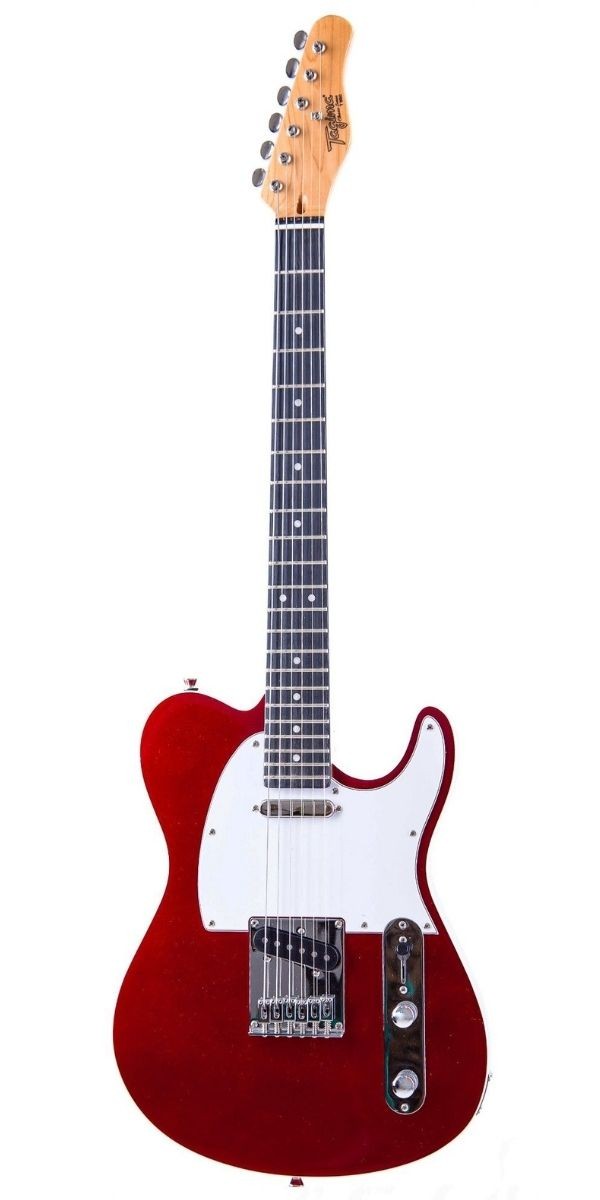 Guitarra Tagima T-550 ca Candy Apple 2 Single Coils Escala Escura Escudo Branco 