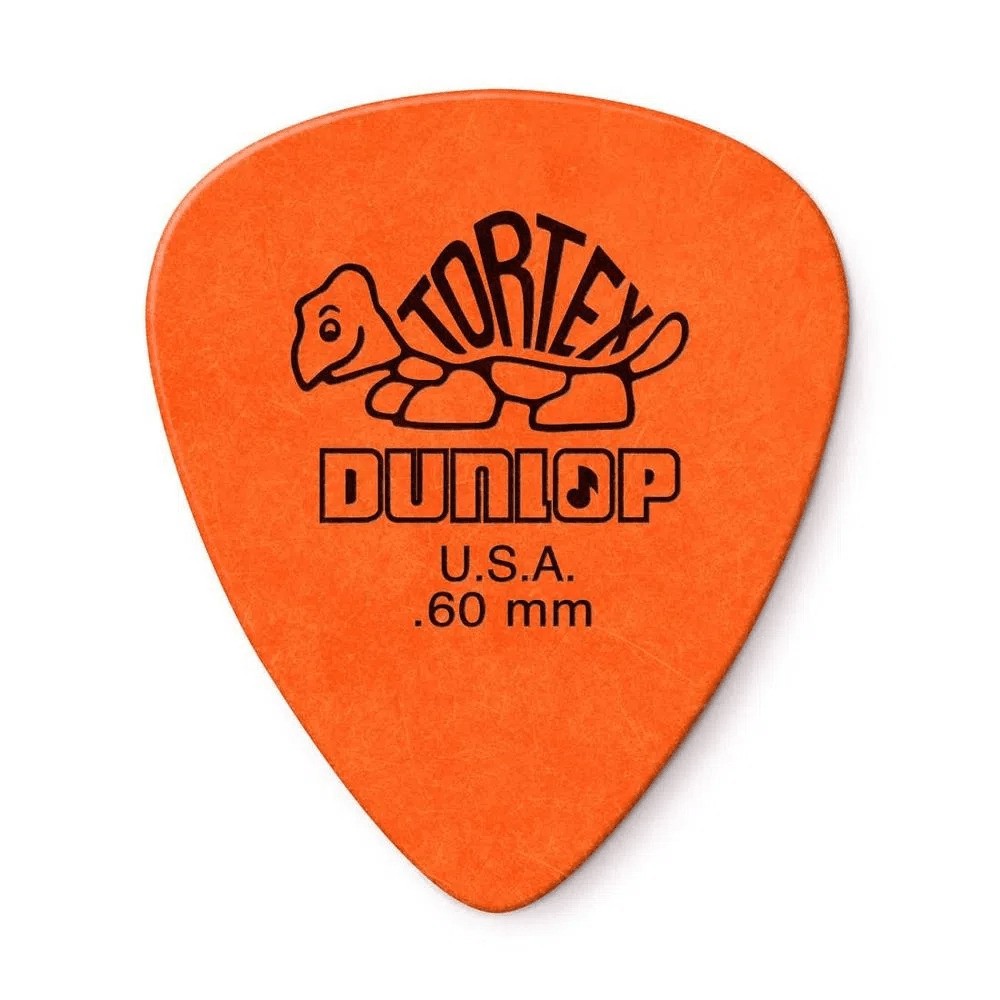 Palheta Dunlop Tortex Standard 0,60mm Laranja Unidade 418-060 