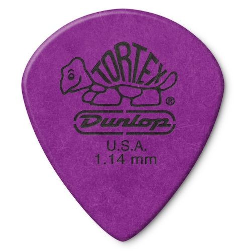 Palheta Dunlop Tortex Jazz Iii xl 1,14mm Roxa 498p1.14 – Pacote Com 12 